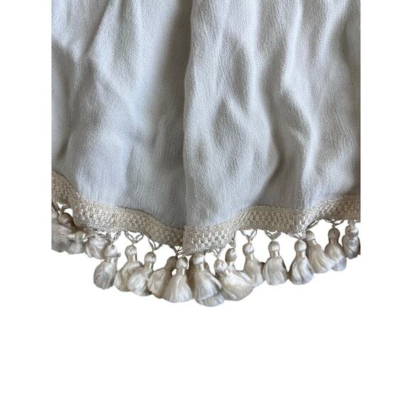 Reformation Cream Skirt with Tassels Size M - Picture 2 of 5